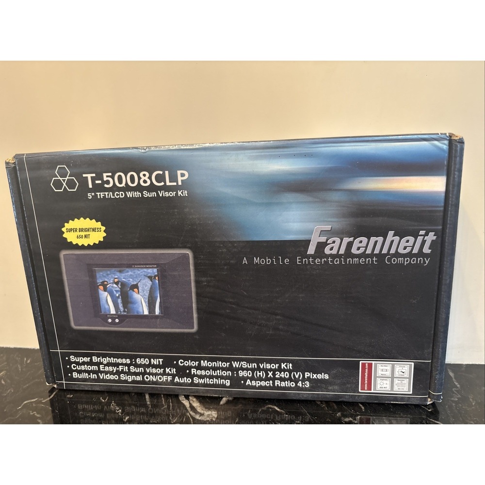 Fahrenheit T-5008CLP 5" TFT/LCD Monitor With Sun Visor Kit